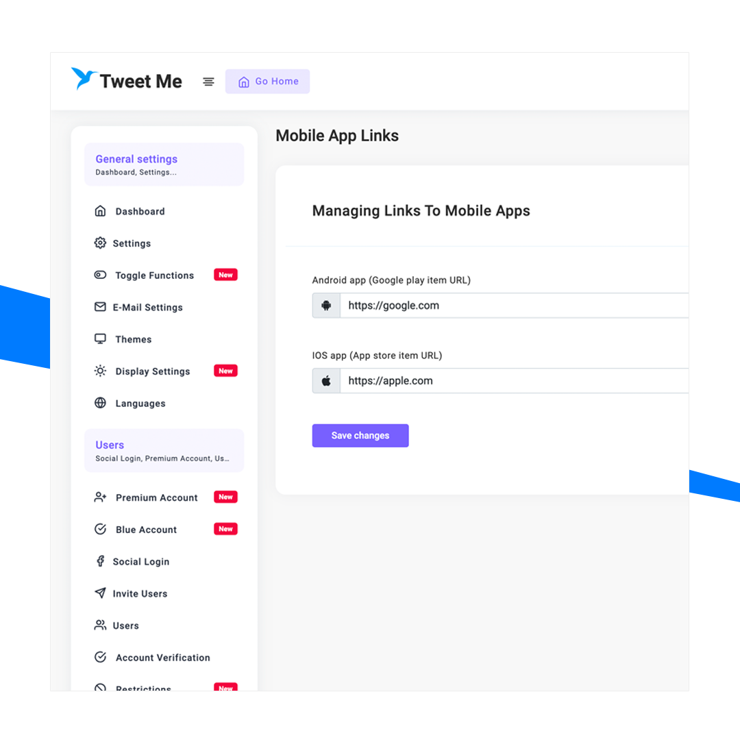 Twitter Clone White Label Social Network — Product image